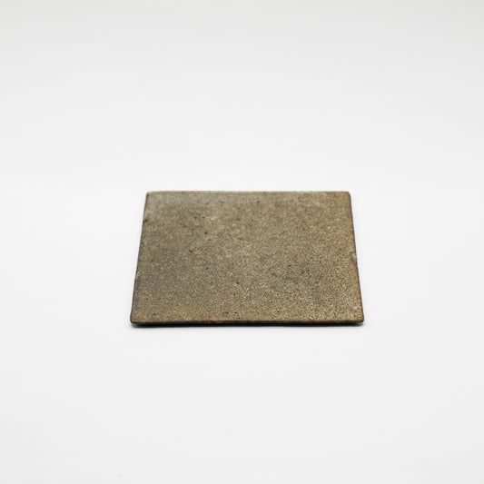 白灰化粧四方陶板皿