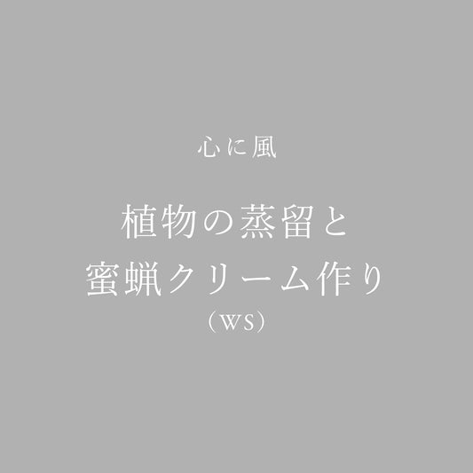 植物の蒸留と蜜蝋クリーム作り