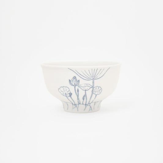 蓮線紋高台鉢　M